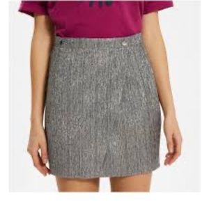 Sele beautiful pencil skirt in grey crossover stitching size7/8